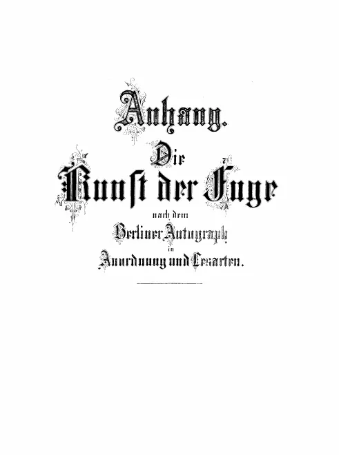 Anhang (Appendix)*