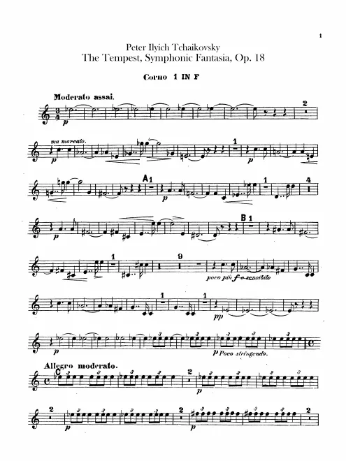 Horn 1, 2, 3, 4 (F)