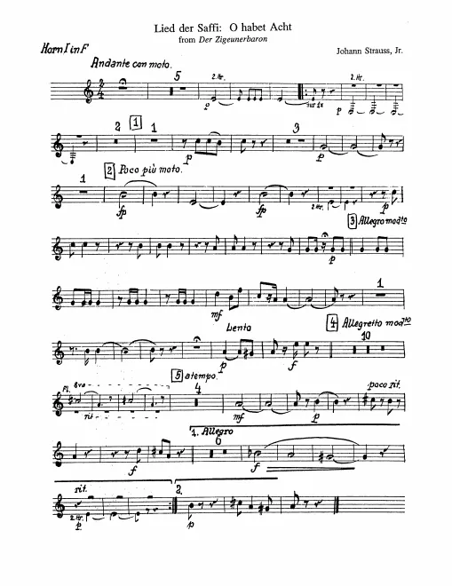 Horn 1, 2, 3/4 (F)