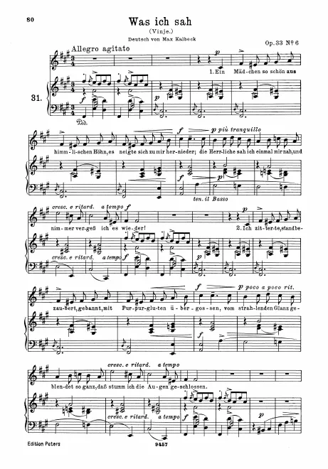Complete Score (original / high voice, )