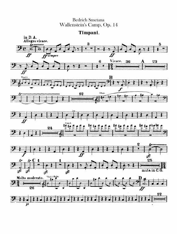 Timpani, Cymbals/Bass Drum, Military Drum, Triangle