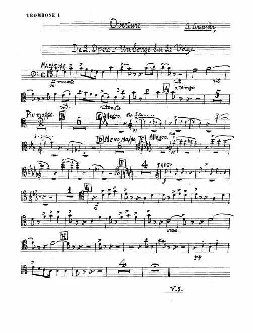 Trombone 1, 2, 3, Tuba