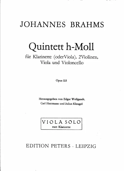 Solo Viola (alternative for Clarinet)