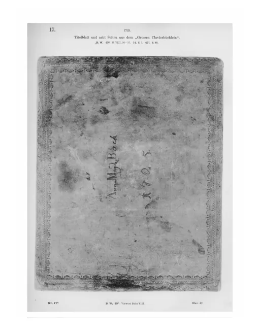 Title Page and eight Pages from "Grosses ClavierBuchlein"