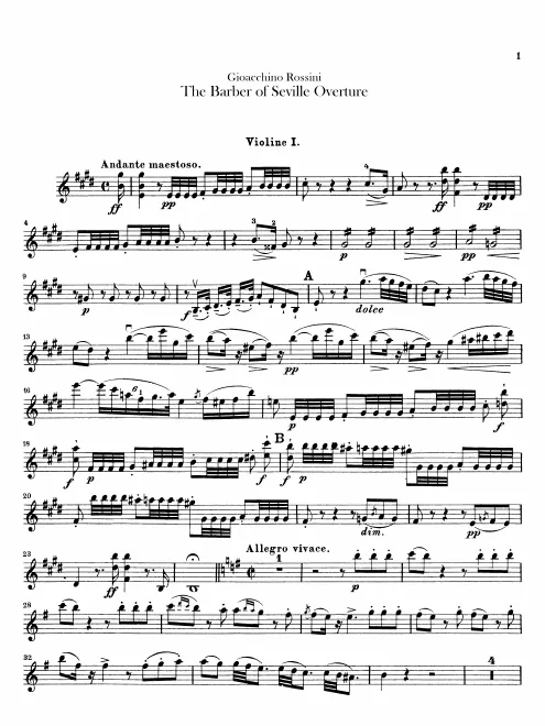 Violins I, II