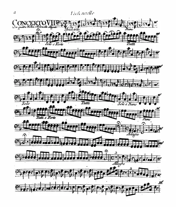 Cellos (solo and ripieno)