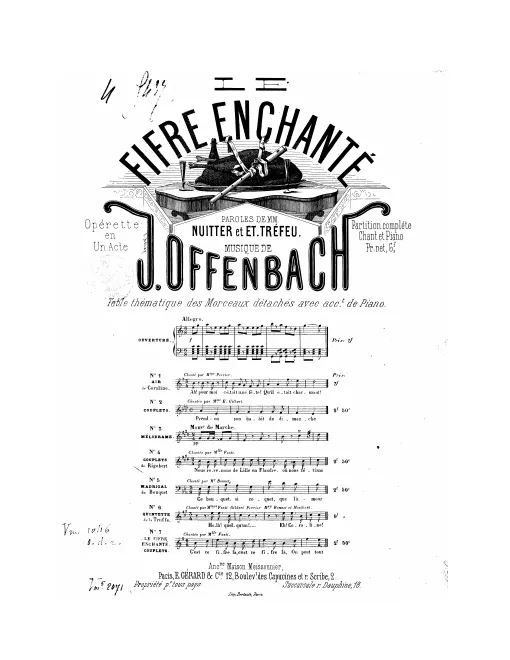 No.4, Couplets: "Nous revenons de Lille en Flandre" (E major)