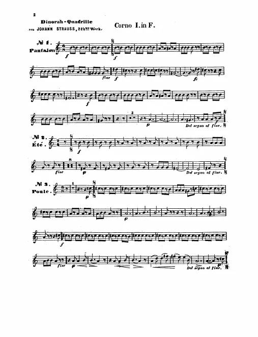 Horn 1, 2, 3, 4 (F)