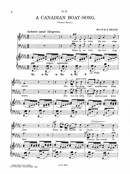 1. A Canadian Boat Song