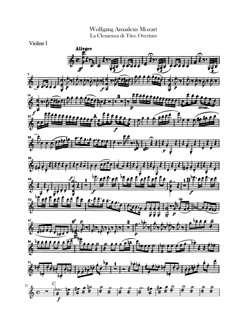 Violins I, II