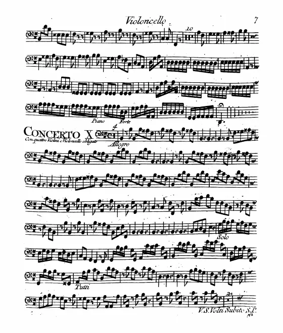 Cellos (solo and ripieno)