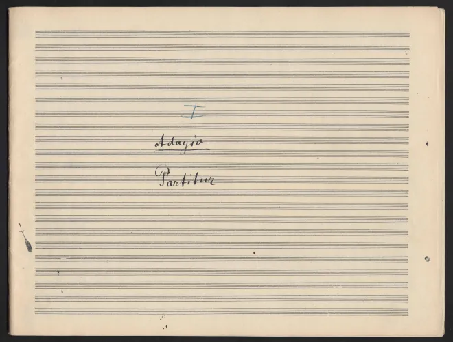 1. Complete Score, complete draft (Mus.Hs.41000/1)