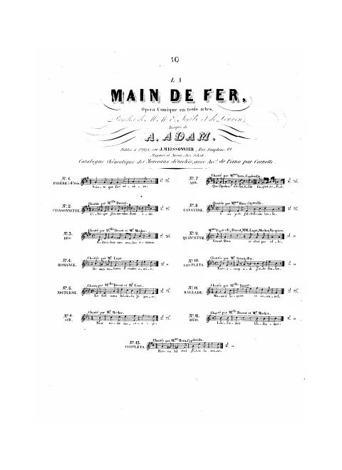 No.10, Couplets: "Tout à coup une porte s'ouvre" (Job)