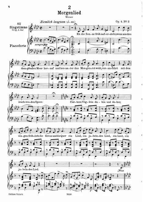 Complete Score (Low voice, transposed to )
