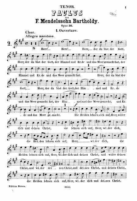 Tenor (Chorus) (approx. original format)
