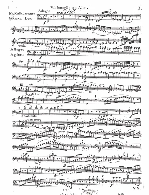 Cello (or Viola) Part (black and white)