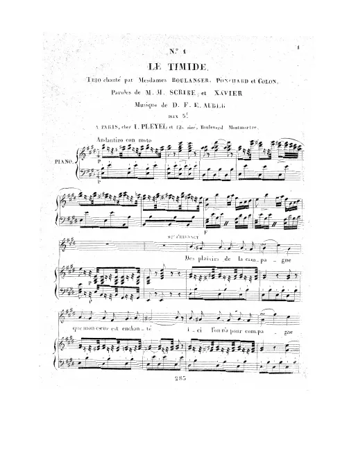 No.1, Trio: "Des plaisirs de la campagne"