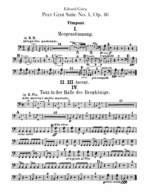 Timpani, Bass Drum, Cymbals and Triangle