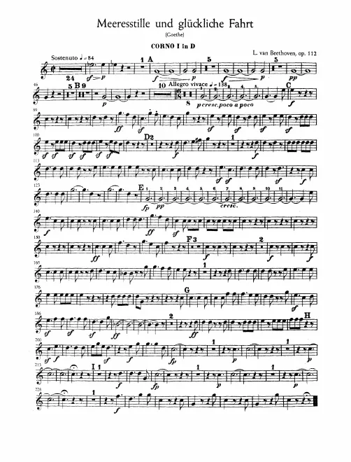 Horn 1, 2, 3, 4 (D, G)