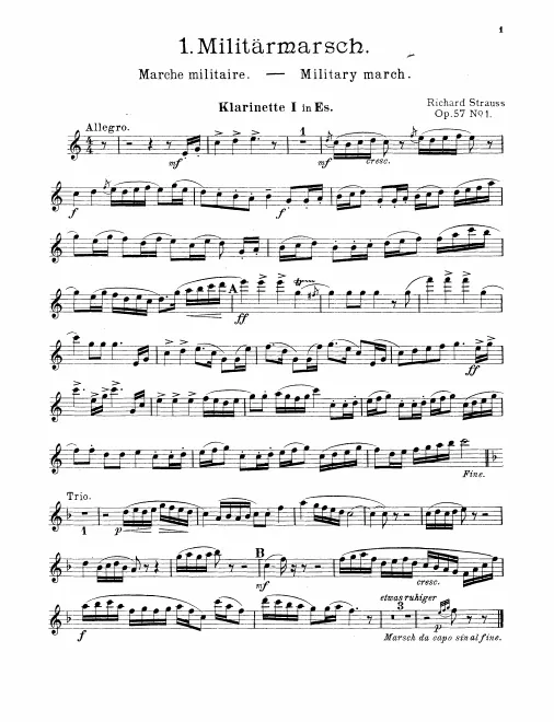 Clarinet 1, 2 (E), Clarinet 1, 2 (B)