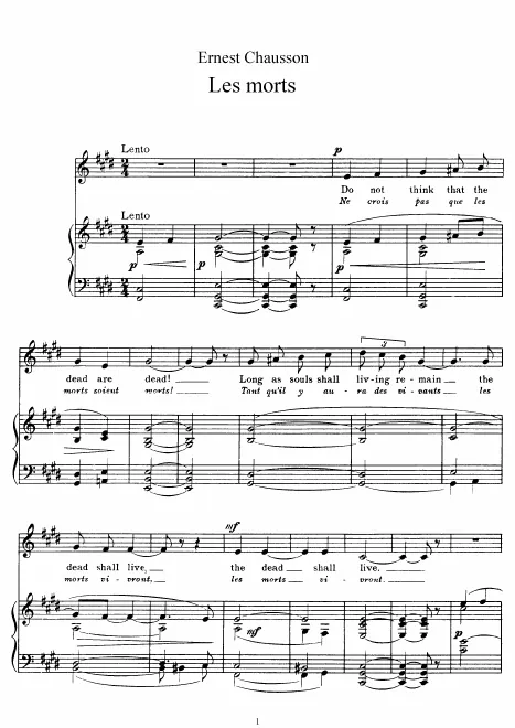 1. Les morts (original key)