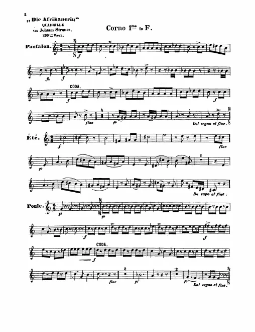 Horn 1, 2, 3, 4 (F)