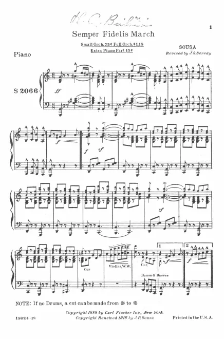 Condensed Score and Parts