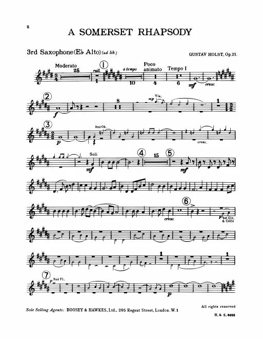 Alto Saxophone (E) ad lib.