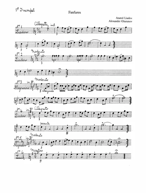 Trumpet 1, 2 (A/B), 3 (B)