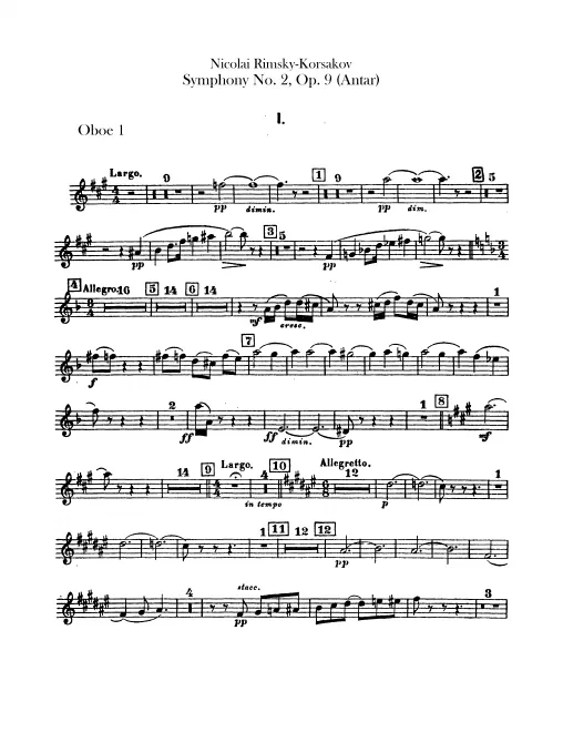 Oboe 1, 2 (also English Horn)