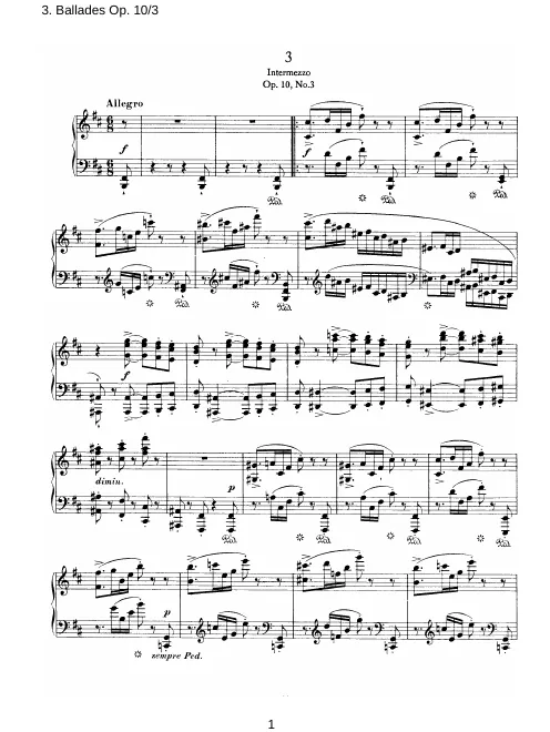 3. Intermezzo. Allegro