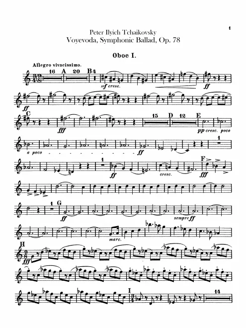 Oboe 1, 2, English Horn