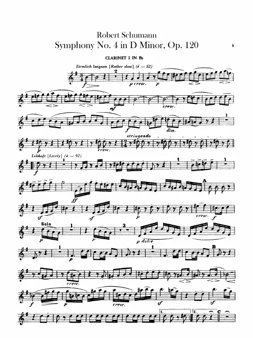 Clarinet 1, 2 (B/A, plus B transposed)
