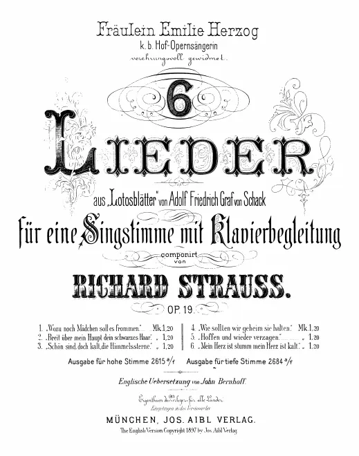 2. Breit' über mein Haupt (low Voice, )