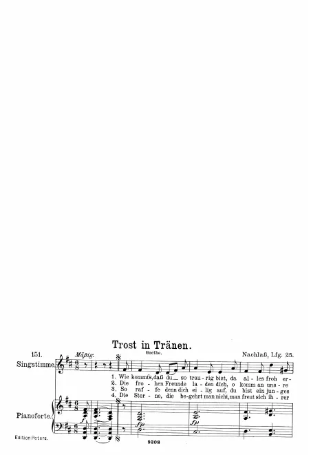 Complete Score (High Voice, transposed to )