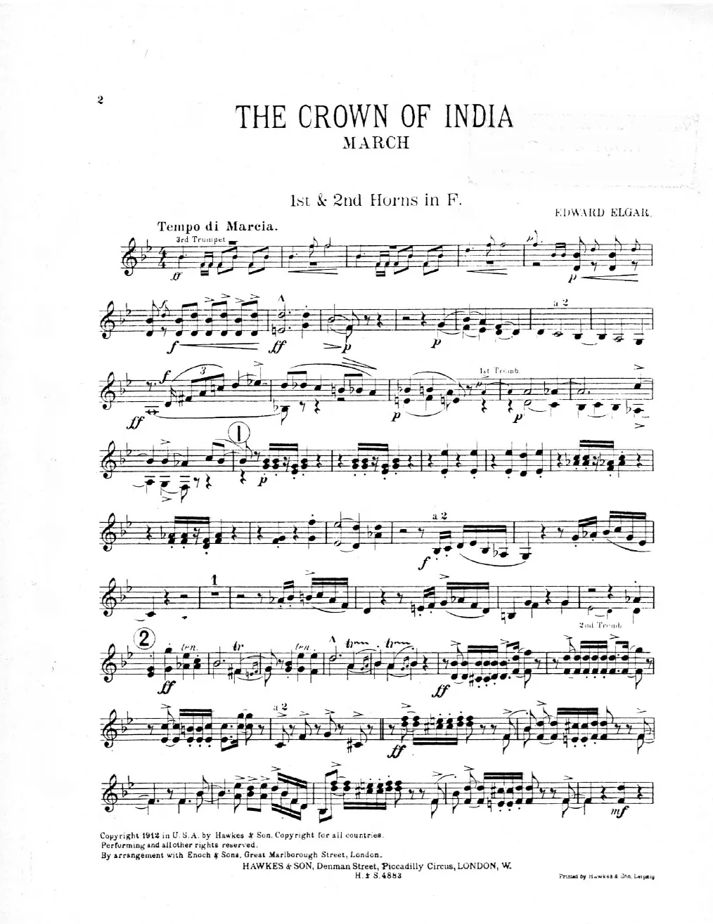 Horns 1, 2, 3, 4 (F)