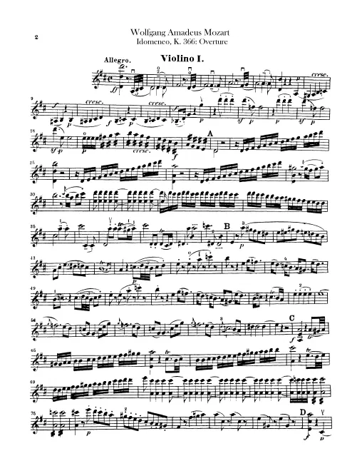 Violins I, II