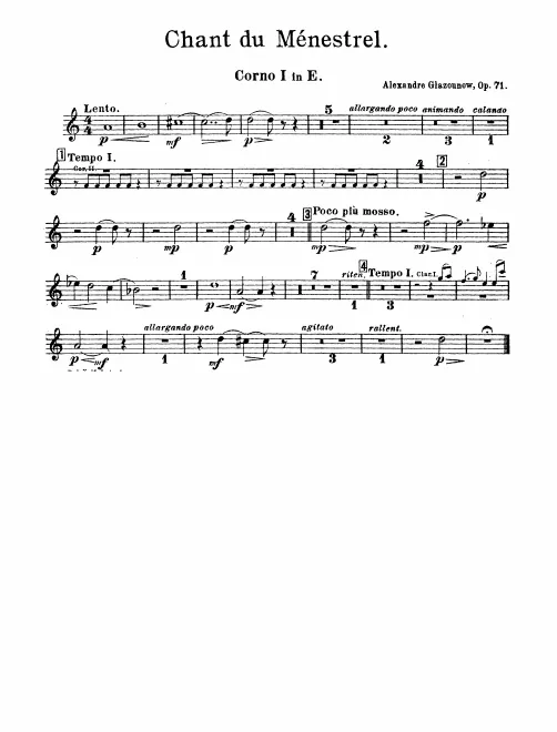 Horn 1, 2 (E)