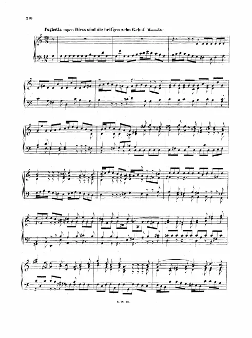 11. Fughetta super 'Dies sind die heilgen zehn Gebot', BWV 679