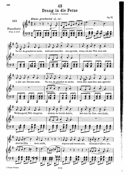 Complete Score (Low Voice, transposed to )