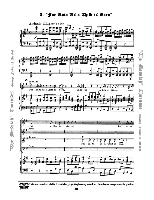 12. Chorus: For Unto Us a Child Is Born