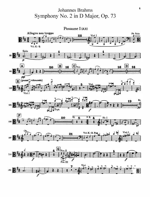 Trombone 1, 2, 3, Tuba