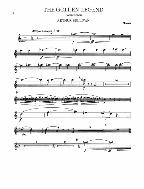 Piccolo 1, Flute 1/2 (also Piccolo 2)