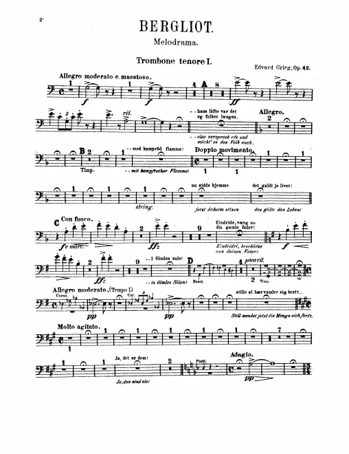 Trombone 1, 2, 3, Tuba