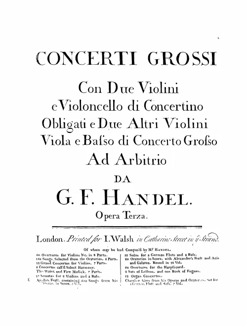 Violin, Oboe, Flute 1 (concertino)