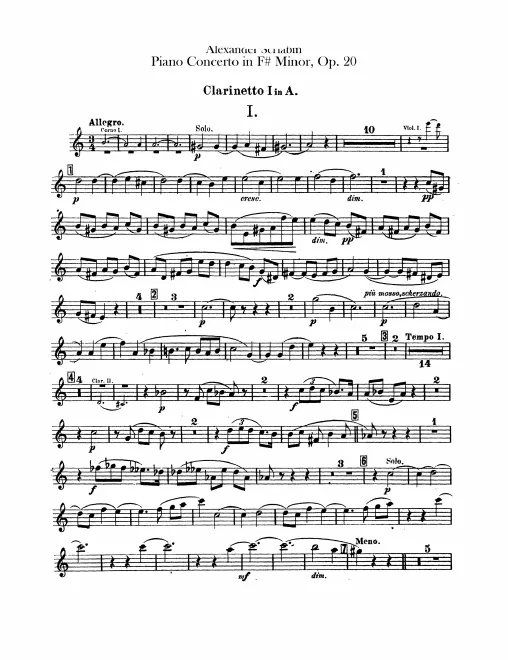 Clarinet 1, 2 (A)