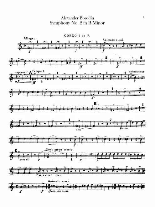Horn 1, 2, 3, 4 (F)