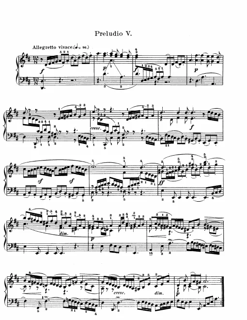 5. Præludium and Fuga in , BWV 874