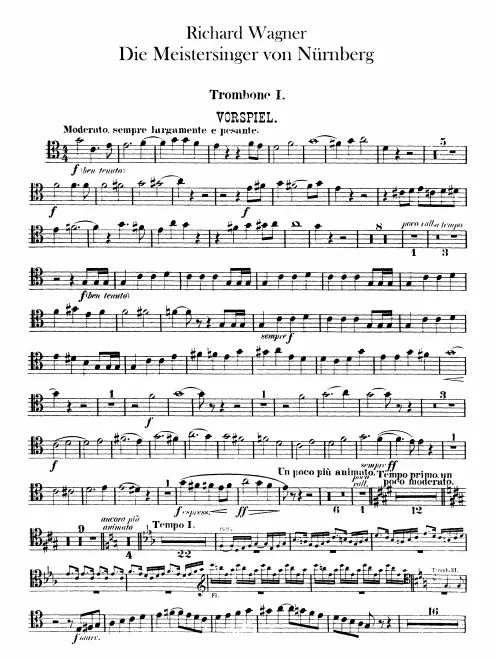 Trombone 1, 2, 3, Tuba Onstage "Stierhorn"