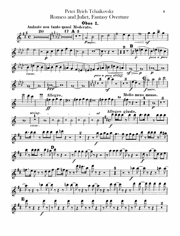 Oboe 1, 2, English Horn